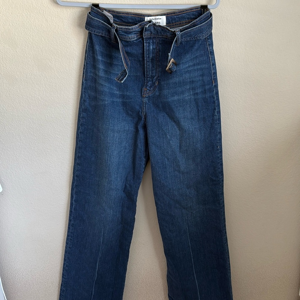 Reformation Jean Amelie High Rise Wide Leg Jeans